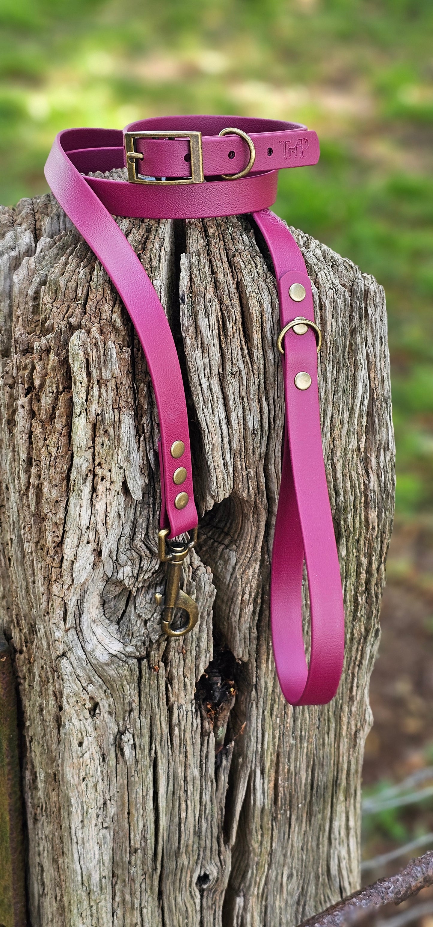 BURGUNDY - Waterproof BioThane© Dog Collar/Lead/Set/Bundle