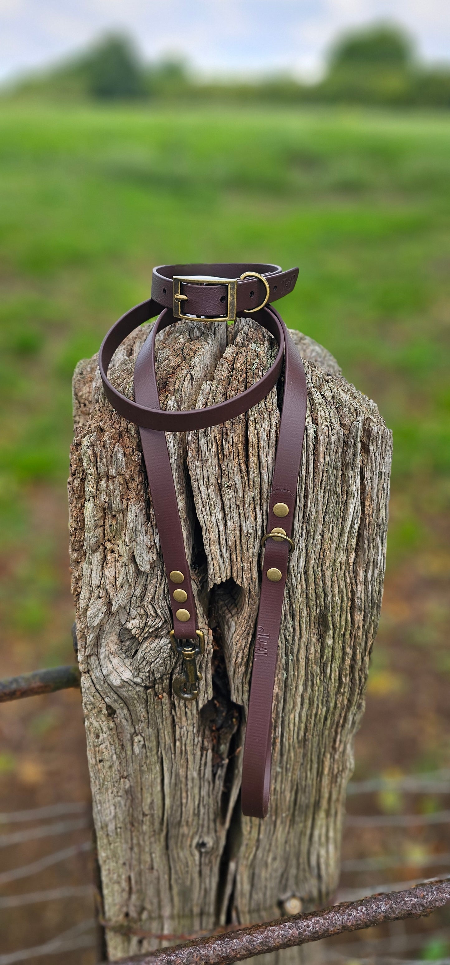 DARK BROWN - Waterproof BioThane© Dog Collar/Lead/Set/Bundle