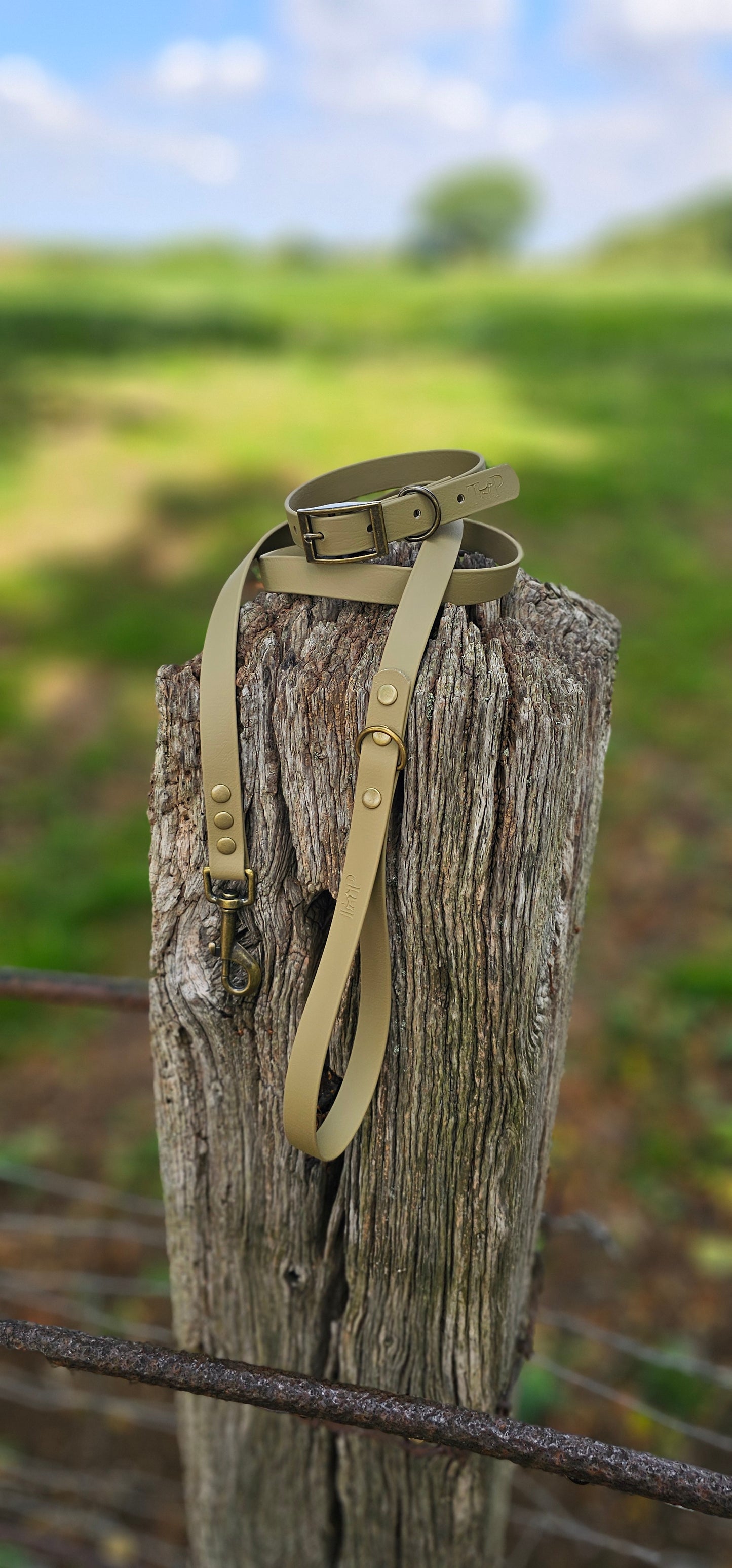 SANDSTONE - Waterproof BioThane© Dog Collar/Lead/Set/Bundle