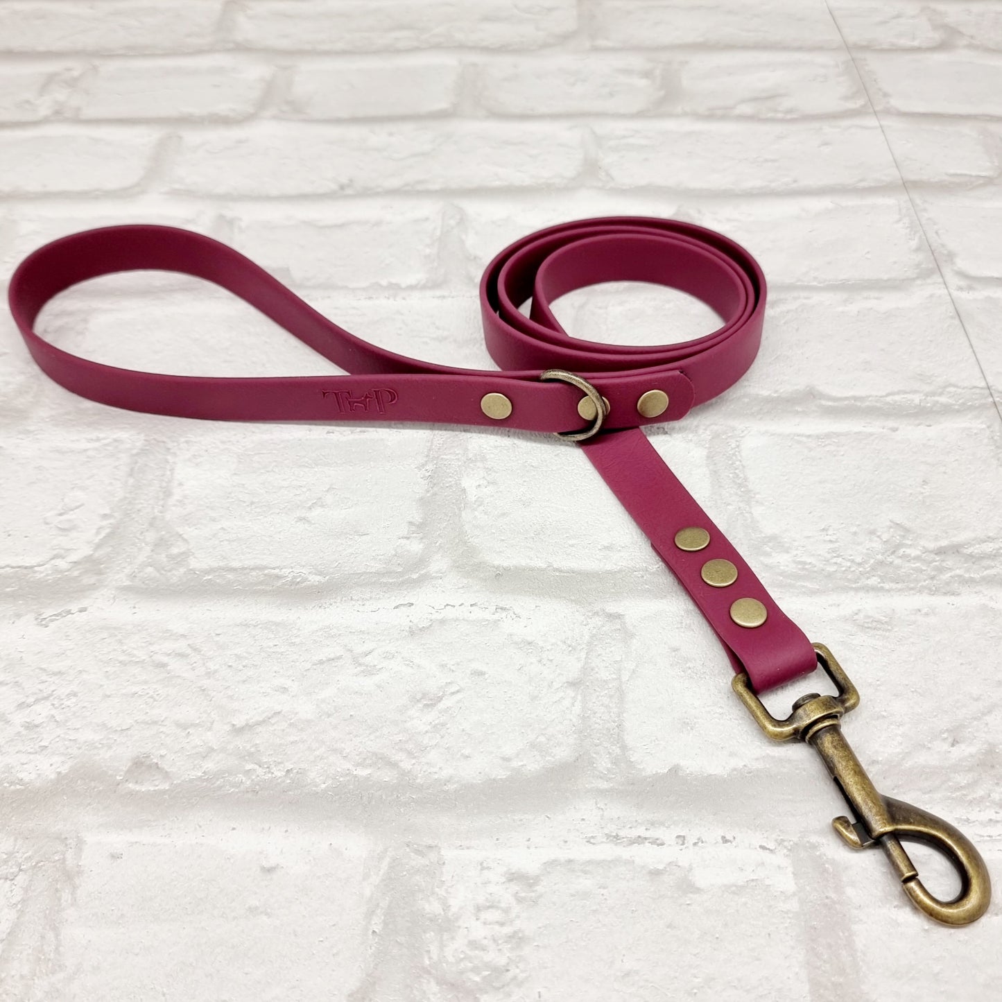 BURGUNDY - Waterproof BioThane© Dog Collar/Lead/Set/Bundle